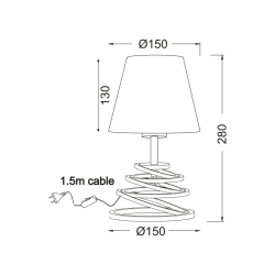 Настолна лампа LAGOS бял мат